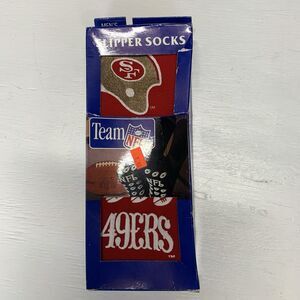 San Francisco 49ers Vintage Slippers Socks Foot Warmers 80s Slippers Knit New